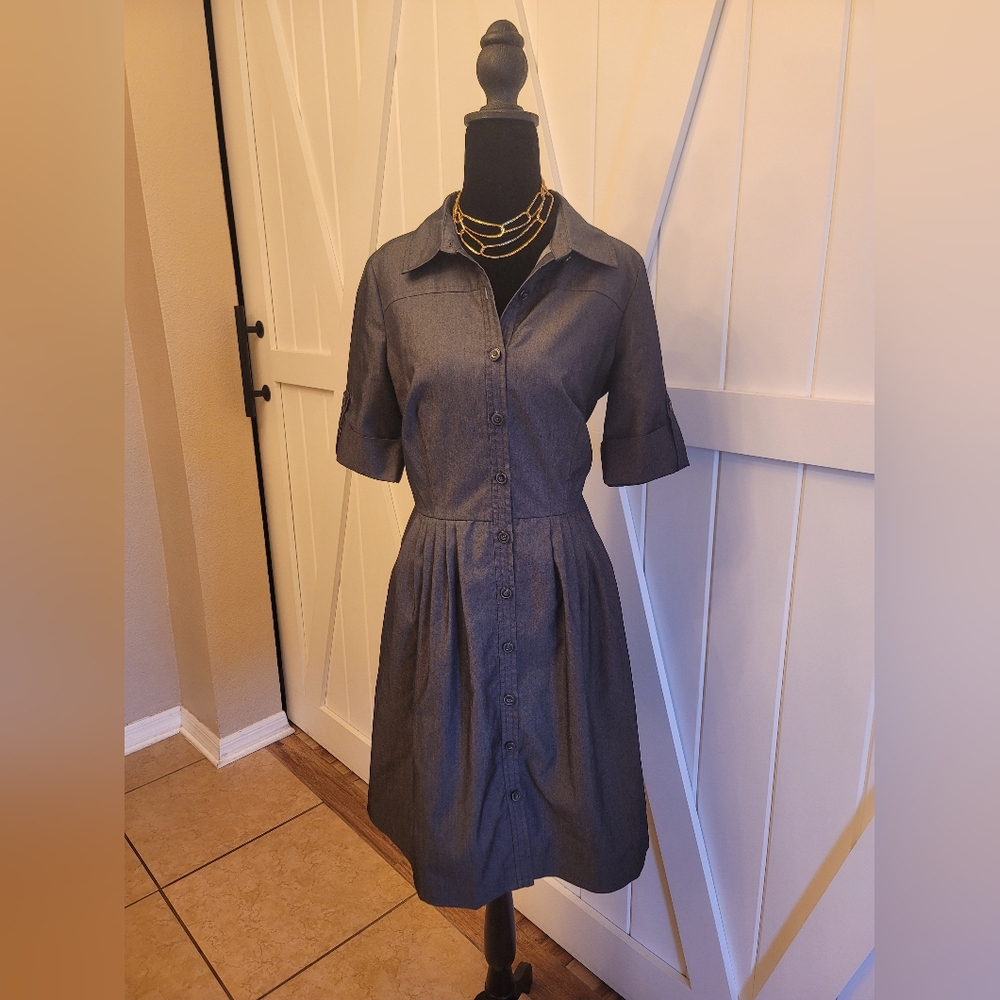 Liz Claiborne Denim Shirt Dress Size 8